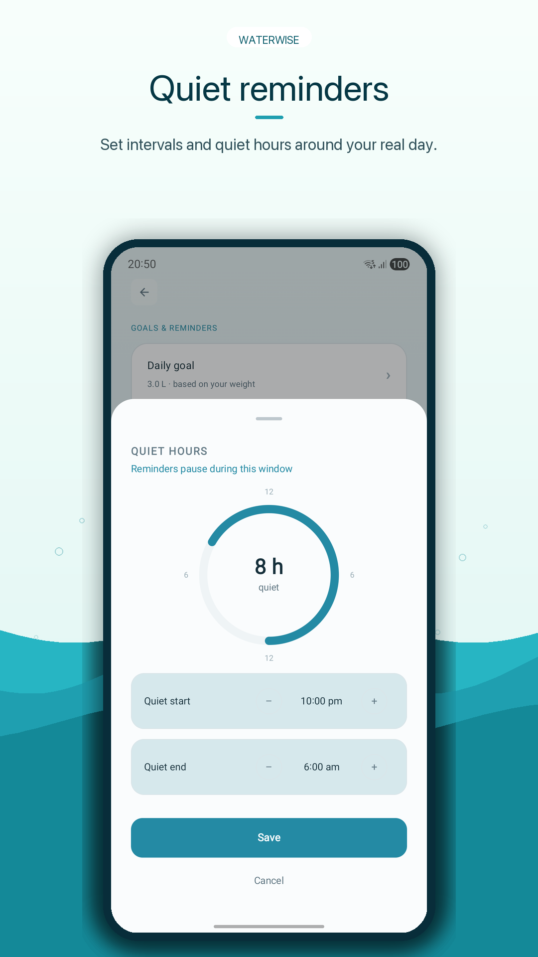 Smart reminders that auto-dismiss when goal is reached
