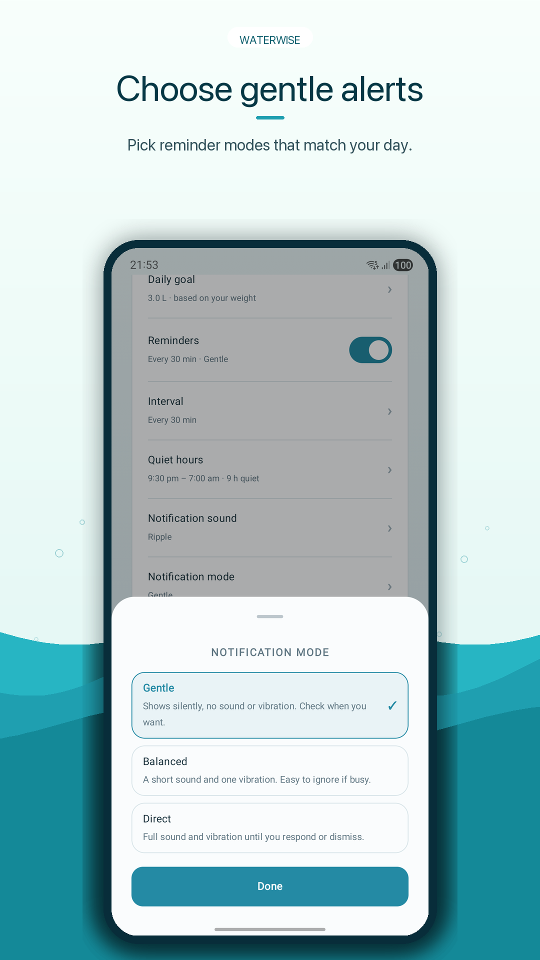 Customizable reminder schedule and sounds