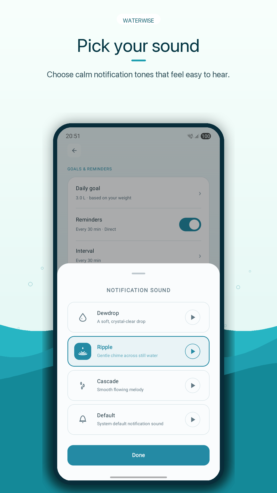 Choose your favorite reminder sound